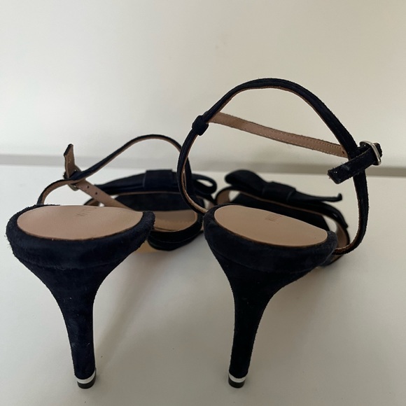 New Witchery Suede Dark Navy Heels - Size 38 - Picture 12 of 15